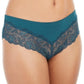 INC International Concepts Women's Lace-Trim Hipster Underwear Green Size Small