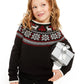 Charter Club Little Girls Fair Isle Family Sweater Black Size 5