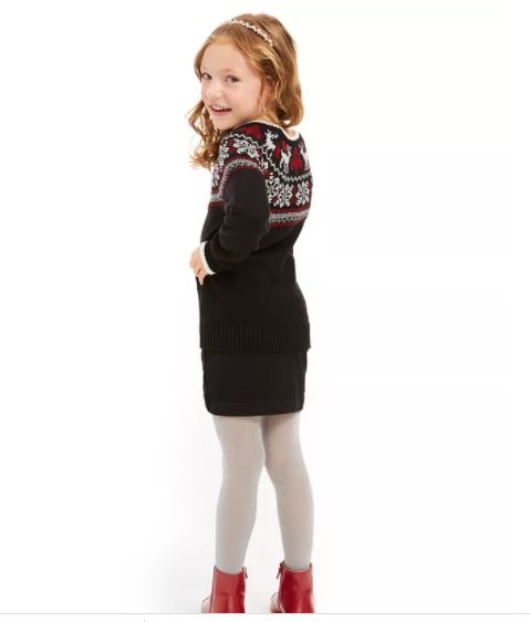 Charter Club Little Girls Fair Isle Family Sweater Black Size 5