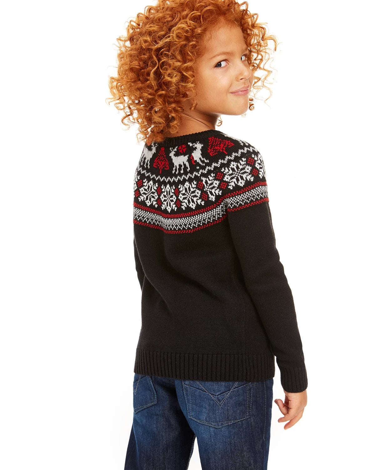 Charter Club Little Boys Fair Isle Family Sweater Black Size 5