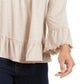 Style & Co Women's Off-The-Shoulder Bell-Sleeve Top Brown Size Small