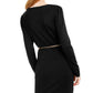 INC International Concepts Women's Chain-Belt Sweater Tunic Deep Black Size Small