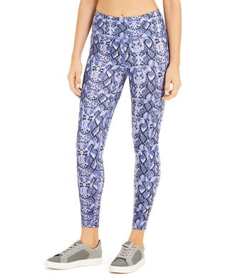 Ideology Women's Python-Print Leggings Purple Size Extra Small