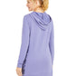 Ideology Women's Printed-Panel Long Hoodie Purple Size Small