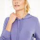 Ideology  Women's Printed-Panel Long Hoodie Med Purple Size X-Small