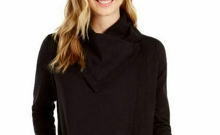 Ideology Women's Snap-Front Wrap  Black Size Small