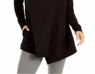 Ideology Women's Snap-Front Wrap  Black Size Small