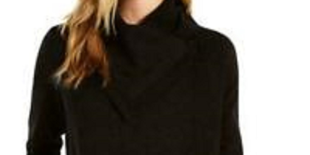 Ideology Women's Snap-Front Wrap Black Size Large