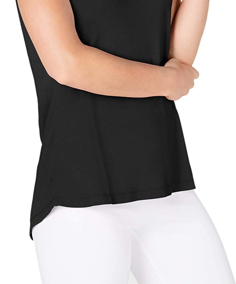 Ideology Women's Tie-Back Tank Top Black Size Small