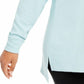 Ideology Women's Plus Size Split-Shoulder Mock-Neck Top Aqua Size 3X