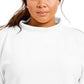 Ideology Women's Plus Size Split-Shoulder Mock-Neck TopWhite Size X-Large