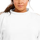 Ideology Women's Plus Size Split-Shoulder Mock-Neck Top White Size XX-Large