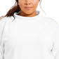 Ideology Women's Plus Size Split-Shoulder Mock-Neck Top White Size 3X