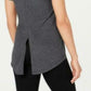 Ideology Women's Tie-Back T-Shirt Gray Size Medium