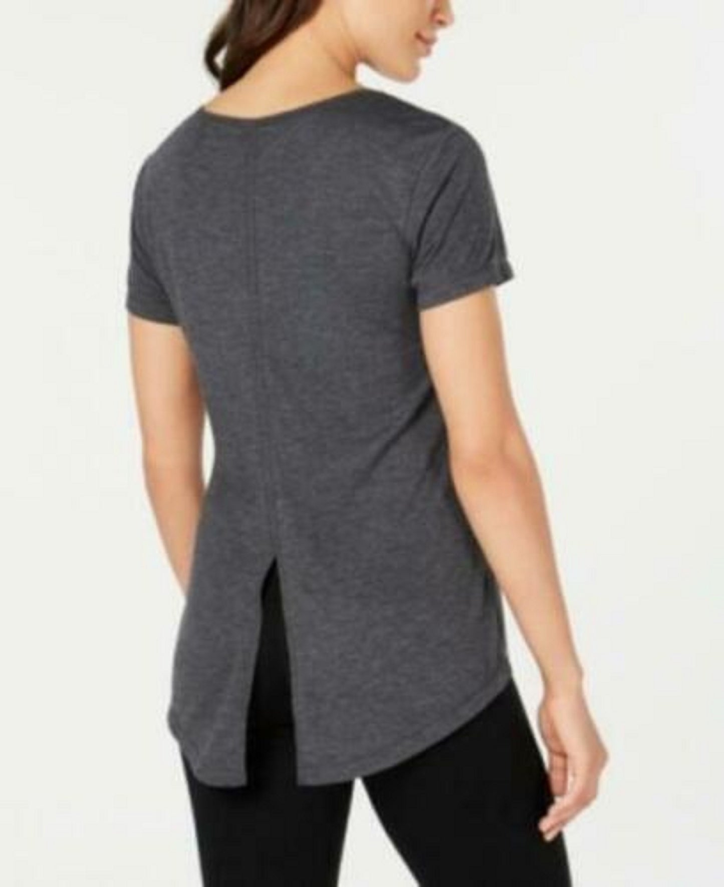 Ideology Women's Tie-Back T-Shirt Gray Size Small