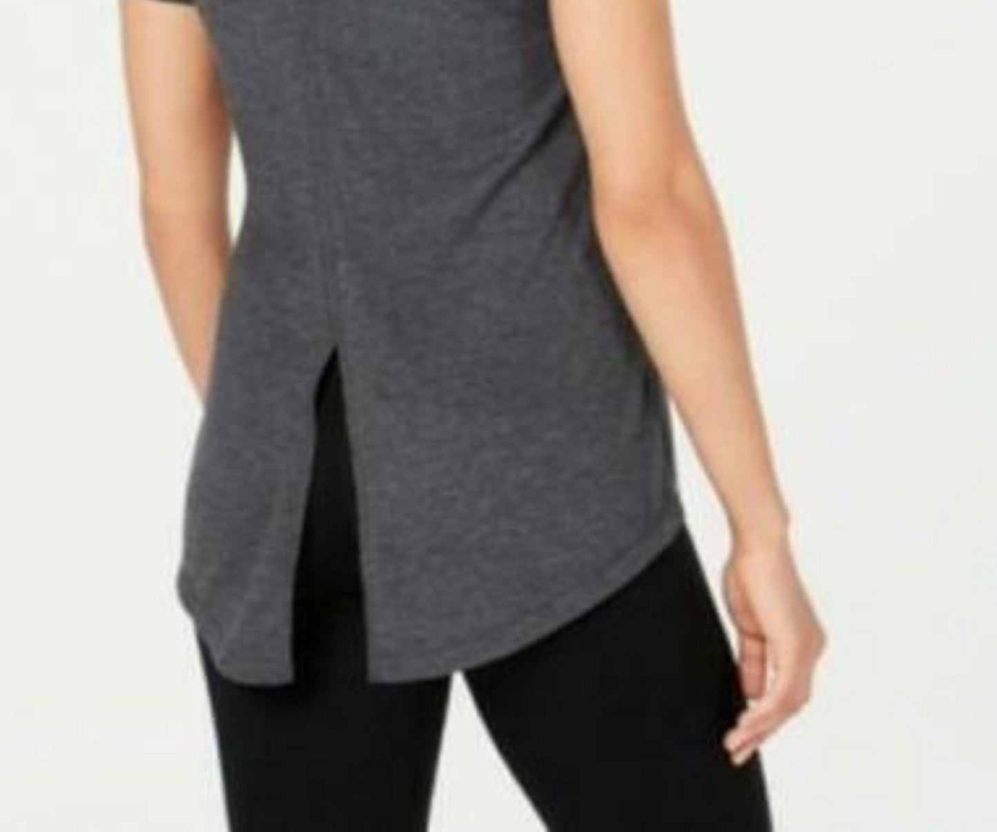 Ideology Women's Tie-Back T-Shirt Gray Size Small