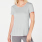 Ideology Women's Tie-Back T-Shirt Dark Gray Size Extra Large