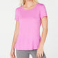 Ideology Women's Tie-Back T-Shirt Pink Size Extra Small