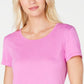 Ideology Women's Tie-Back T-Shirt Pink Size Extra Small