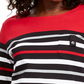 Karen Scott Women's Sport Striped 3/4-Sleeve Top Bright Red Size Medium