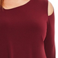 Alfani Women's Asymmetrical Cut-Out Top Wine Size Petite Small