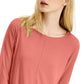 Alfani Women's 3/4-Sleeve Tunic Dark Pink Size Large
