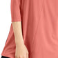 Alfani Women's 3/4-Sleeve Tunic Dark Pink Size Large