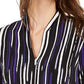 Alfani Women's Printed Split-Neck Tunic Top  Purple Size Small