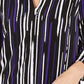 Alfani Women's Printed Split-Neck Tunic Top  Purple Size Small