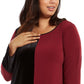 Alfani Women's Plus Size Colorblocked Asymmetrical Tunic Red Size 0X