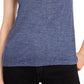 Maison Jules Women's Tie Back Solid T Shirt Dark Blue Size X-Large