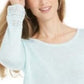 Style & Co Women's Pointelle-Trim Marled Tunic Sweater Green Size Large