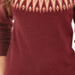 Style & Co Women's Fair Isle Crewneck Sweater Red Size Extra Large