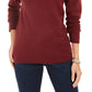 Style & Co Women's Fair Isle Crewneck Sweater Red Size X-Small