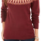 Style & Co Women's Fair Isle Crewneck Sweater Wine