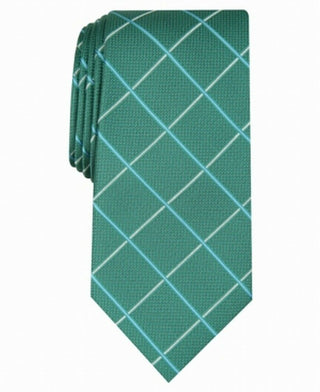 Club Room Men's Canton Grid Tie Green Size Regular