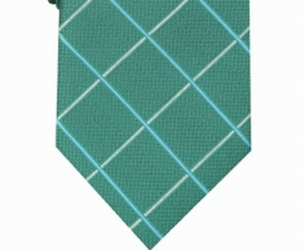 Club Room Men's Canton Grid Tie Green Size Regular