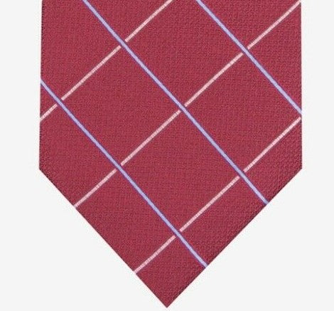 Club Room Men's Canton Grid Tie Red Size Regular