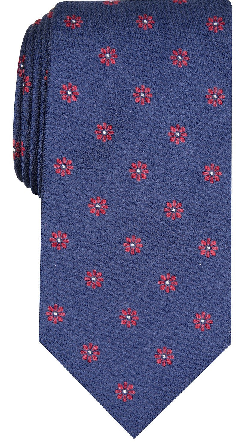 Club Room Men's Floral Tie Navy Size Regular