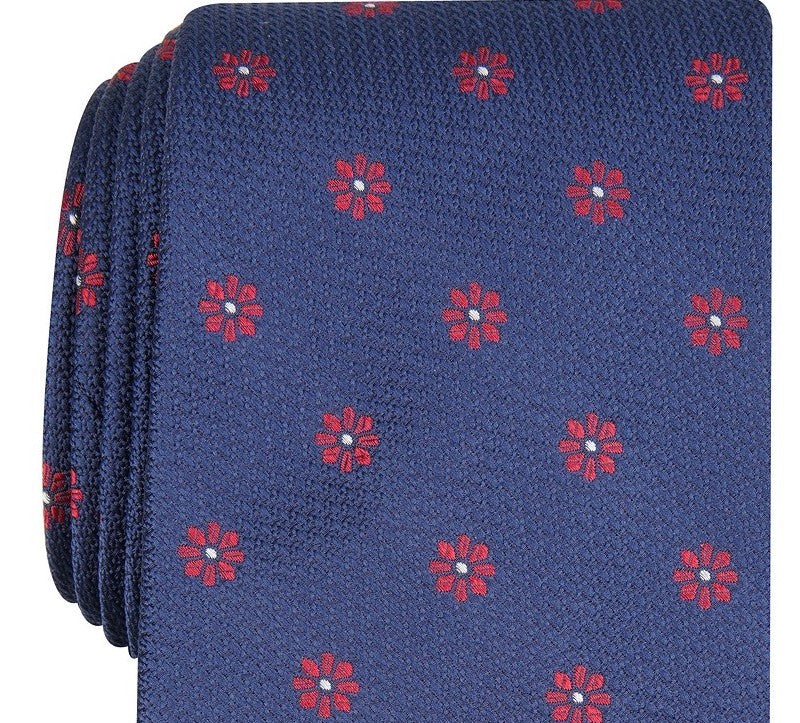 Club Room Men's Floral Tie Navy Size Regular