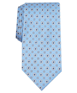 Club Room Men's Classic Neat Silk Tie Blue Size Regular