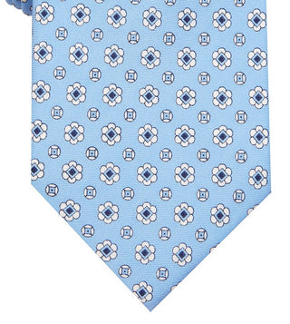 Club Room Men's Classic Neat Silk Tie Blue Size Regular