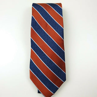 Club Room Men's Classic Stripe Tie Brown Size Regular