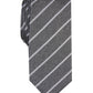 Alfani Men's Slim Stripe Tie Gray Stripe Size Regular