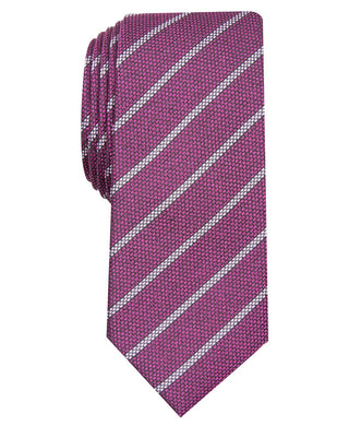 Alfani Men's Slim Stripe Tie Pink Size Regular