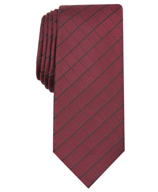 Alfani Men's Slim Grid Tie Pink Size Regular