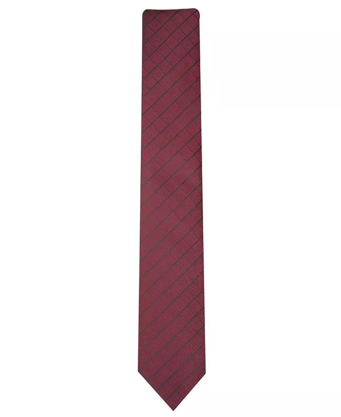 Alfani Men's Slim Grid Tie Pink Size Regular