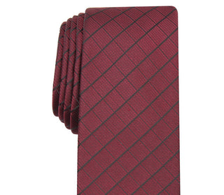 Alfani Men's Slim Grid Tie Pink Size Regular