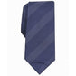 Alfani Men's Slim Textured Stripe Tie Dark Blue Size Regular