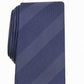 Alfani Men's Slim Textured Stripe Tie Dark Blue Size Regular